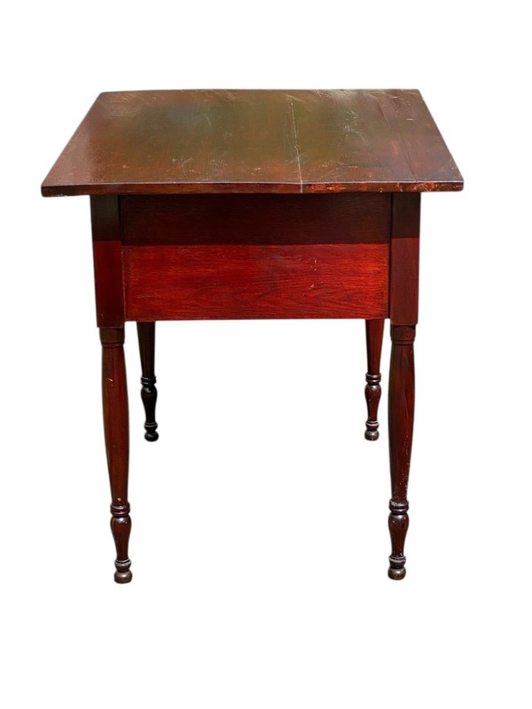 Antique Pennsylvania Pine Work Table with Heart Shaped Escutcheon gallery