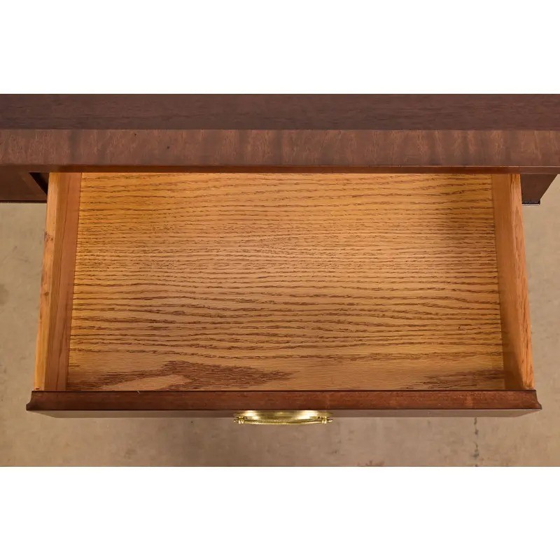 Baker Furniture English Regency Lyre Base Console Table, Newly Refinished gallery