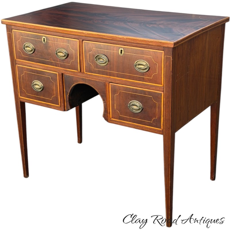 Antique Hepplewhite server dressing table stand mahogany line inlaid 1800s fine gallery