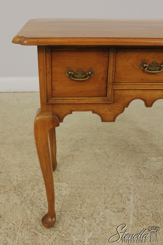 56994: STICKLEY Queen Anne Cherry Lowboy Dressing Table gallery