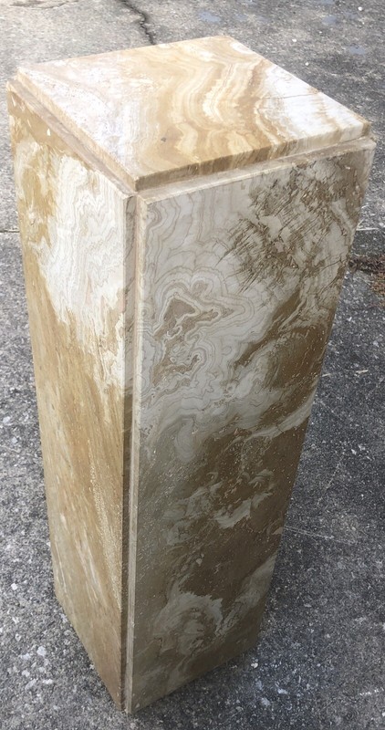MCM Travertine Marble Pedestal Stand Column Pillar Italian 32”