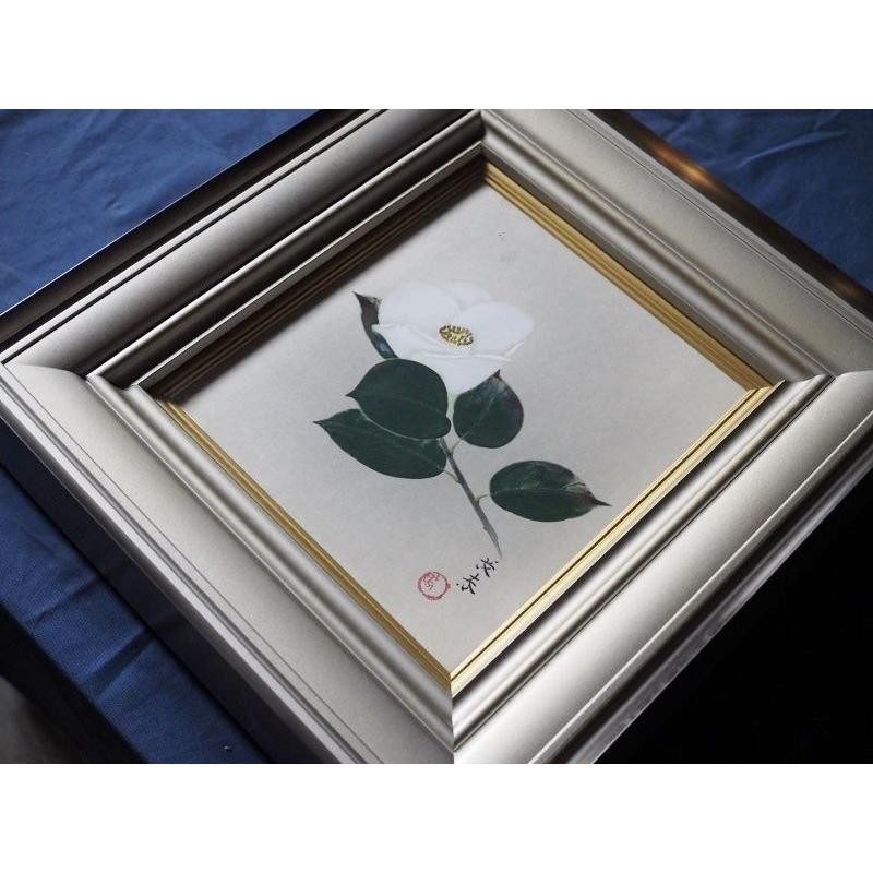 Niwa Choshun Camellia Art Frame Japanese Used Koro Exhibition Size D