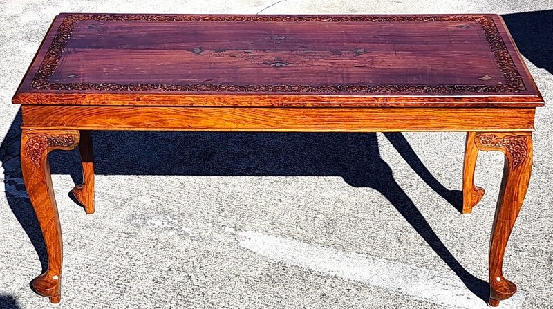 Mid Century Anglo Indian Walnut Coffee Table gallery