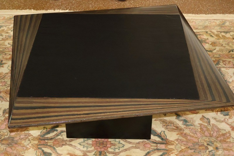 Italian Ebony and Slate Mid Century Coffee Table Attributed to Tobia Scarpa gallery