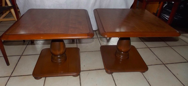 Ethan Allen Maple Mid Century Formica Top End Table (1 Table) (T783) (EA-18) gallery