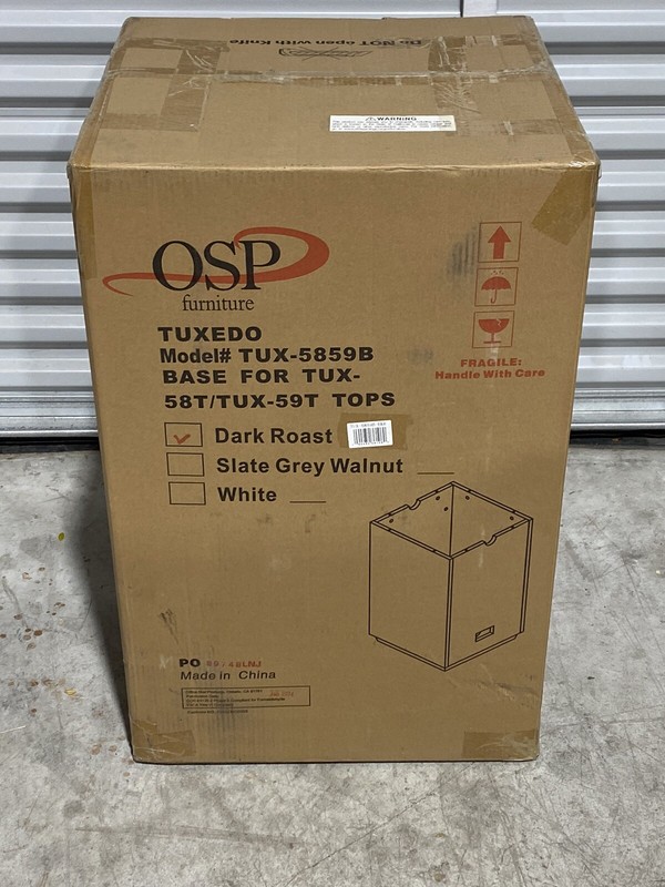 OSP Furniture TUX-5859B TUXEDO base For TUX-58T / TUX-59T Dark Roast New