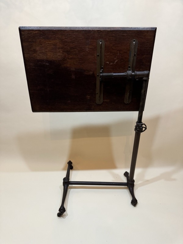 1900 Edwardian Cast Iron TILT TOP TABLE Claw Feet gallery