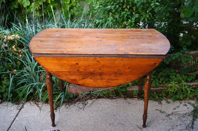 Beautiful Antique Cherry Wood Drop Leaf Table gallery