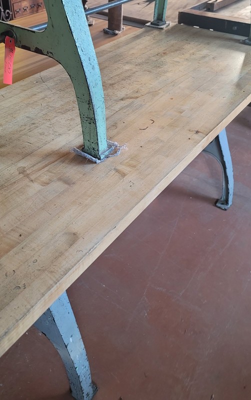 Custom Butcher Block Table Top w/ Industrial Cast Iron Legs 72" x 30" GS00837 gallery