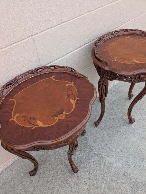 Vintage French Provincial Regency Side Tables gallery