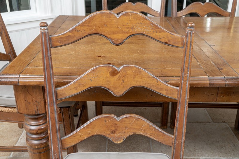 Vintage Pine Rectangular Farmhouse Extension Dining Set gallery