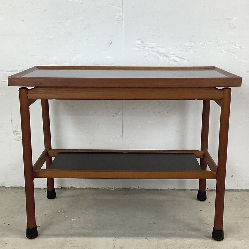 Scandinavian Modern Teak Service Table or Side Table