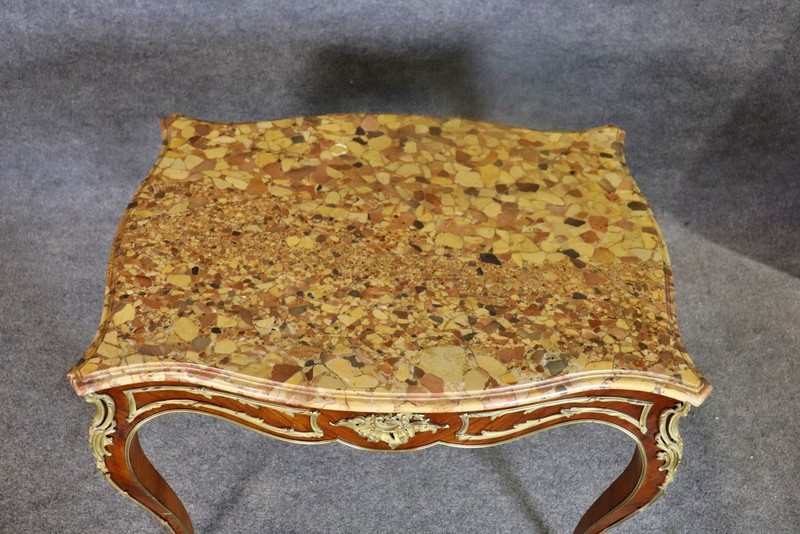 Linke Style 19th Century Bronze Mounted Marble Top Center Table gallery