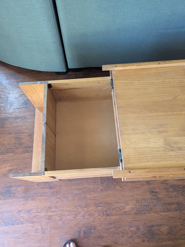 Vintage Pier One Farmhouse Coffee Table with Interior Storage gallery