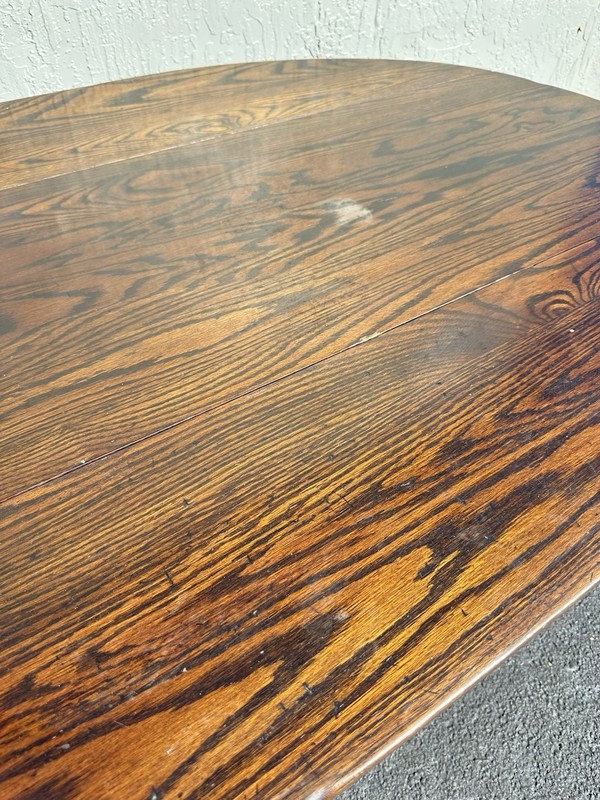 Vintage Cushman Classics Drop-Leaf Oval Coffee Table – Solid Oak gallery