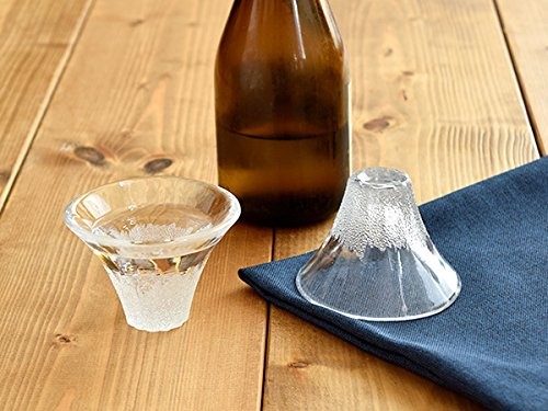 Glass Sake Cup Mount Fuji Design 60cc Tableware East made in Japan gallery