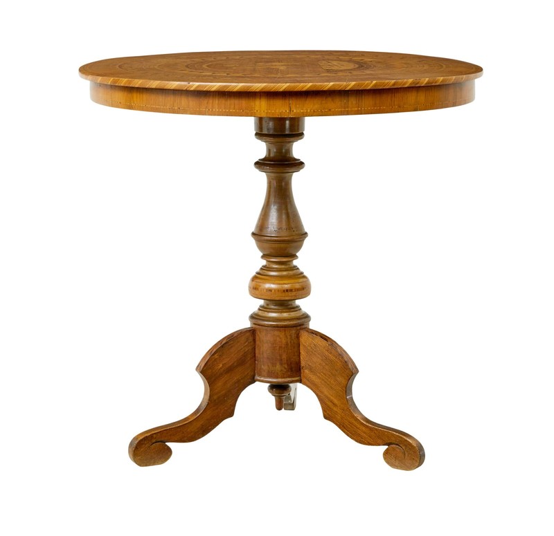 19TH CENTURY INLAID WALNUT SORRENTO TABLE gallery