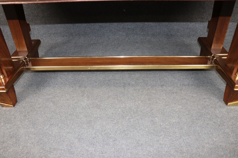 French Art Deco Bronze Mounted Dining Table Attributed to Jules Leleu gallery