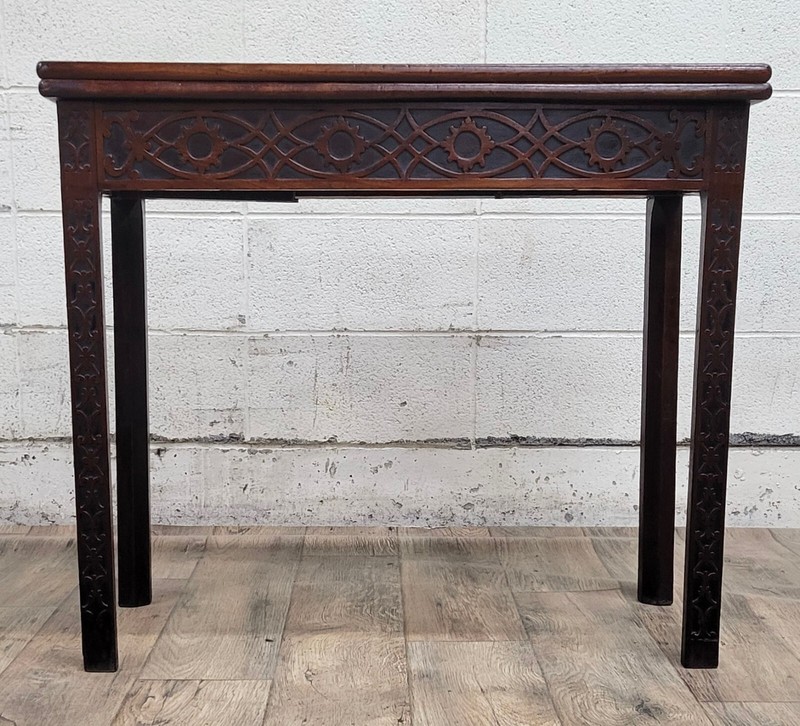 Antique 18th Century Chippendale George III Style Mahogany Card Table