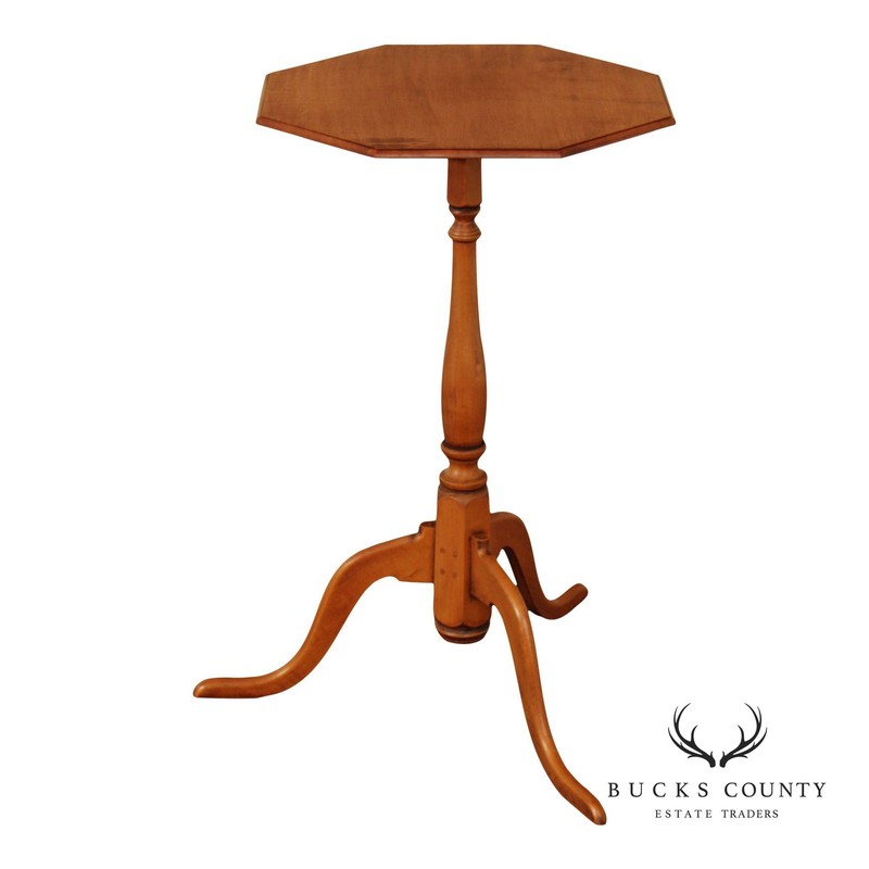 Eldred Wheeler Queen Anne Style Maple Pedestal Candle Stand