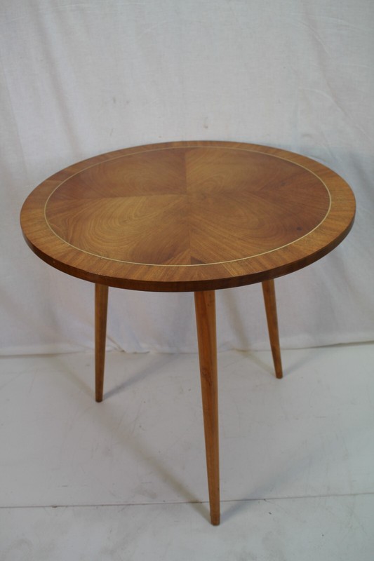 Mid-century American Modern Maple Center Table Bookmatch Finish gallery