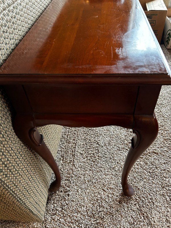 Thomasville Cherry Georgian Court Queen Anne 1 drawer Console/Sofa Table gallery