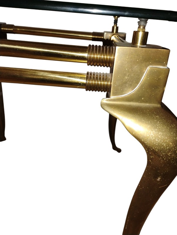 Exquisite 1960 vintage brass table sophisticated Hollywood Regency by LaBarge gallery