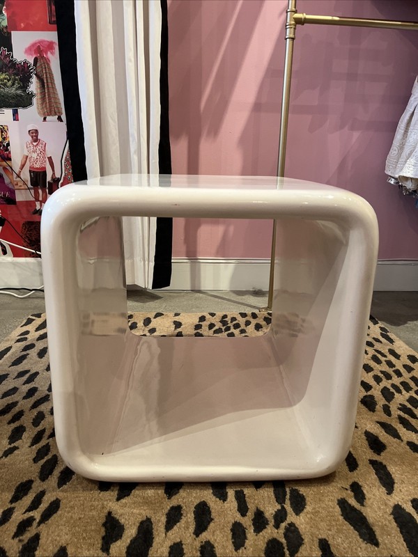 Vintage Italian Lacquer Fiberglass Side Table