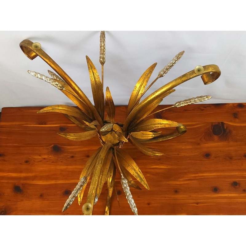 Mid Century Hollywood Regency Wheat Sheaf Side Table Base gallery