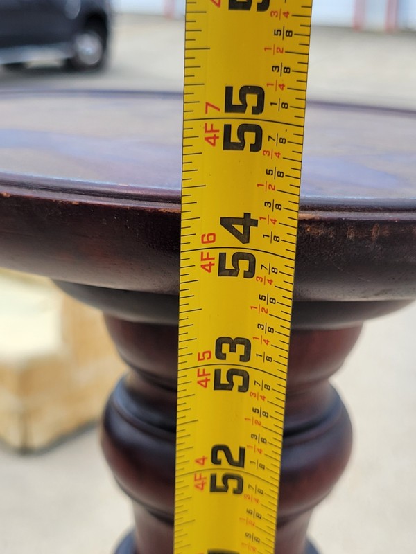 Antique English Hand Carved Mahogany Wood 54" Torchere Plant Stand gallery