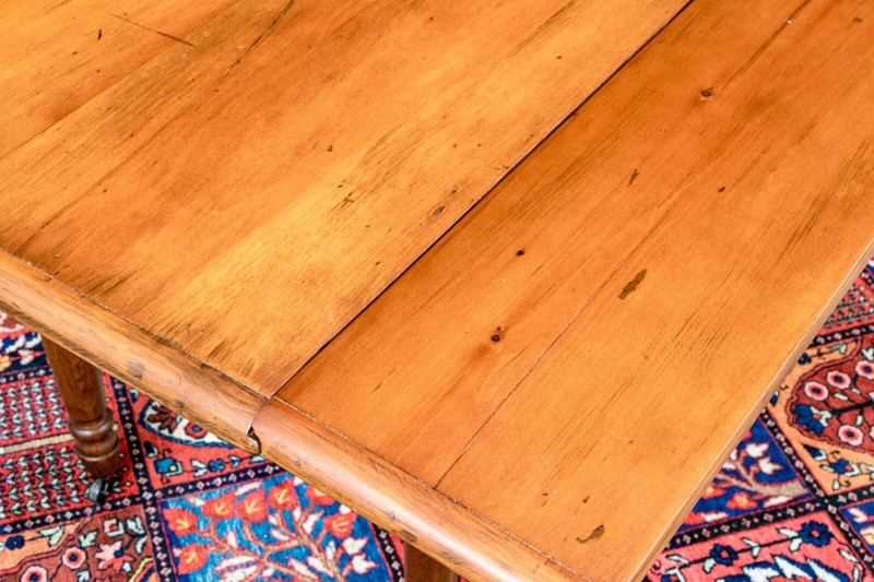 Antique Pine Drop Leaf Dining Table On Castors gallery