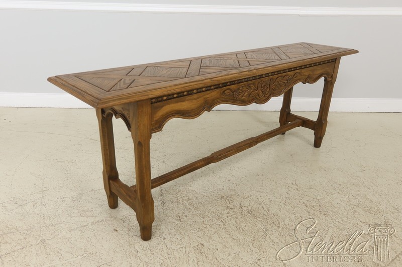 55522EC: ROM WEBER Viking Oak Carved Console Sofa Table gallery