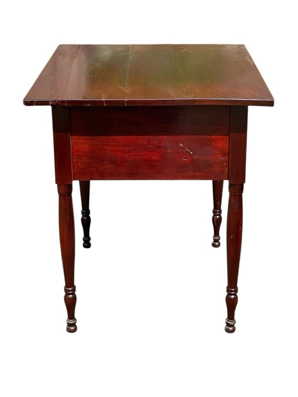Antique Pennsylvania Pine Work Table with Heart Shaped Escutcheon gallery