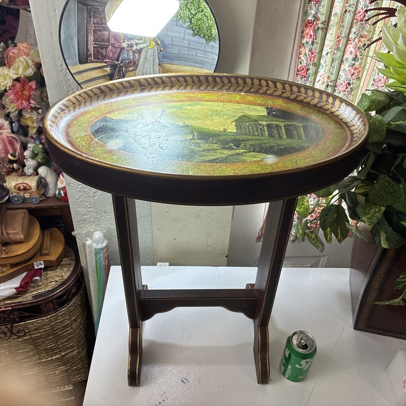 EARLY 19th cent. HAND PAINTED TRAY TOP COFFEE TABLE Antique French Style Table