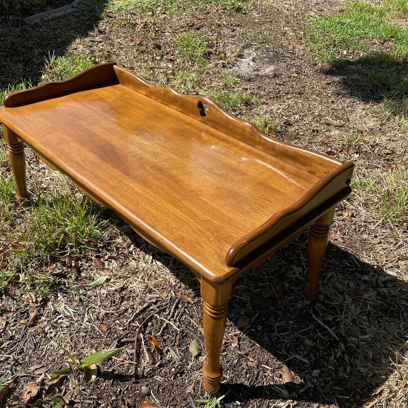 Vintage Baumritter Bench Coffee Table Wood Mid Century Modern gallery