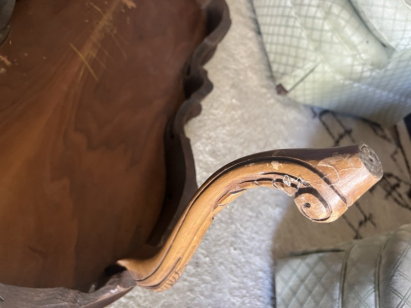 French Style Coffee Table With Inlays And Carving gallery