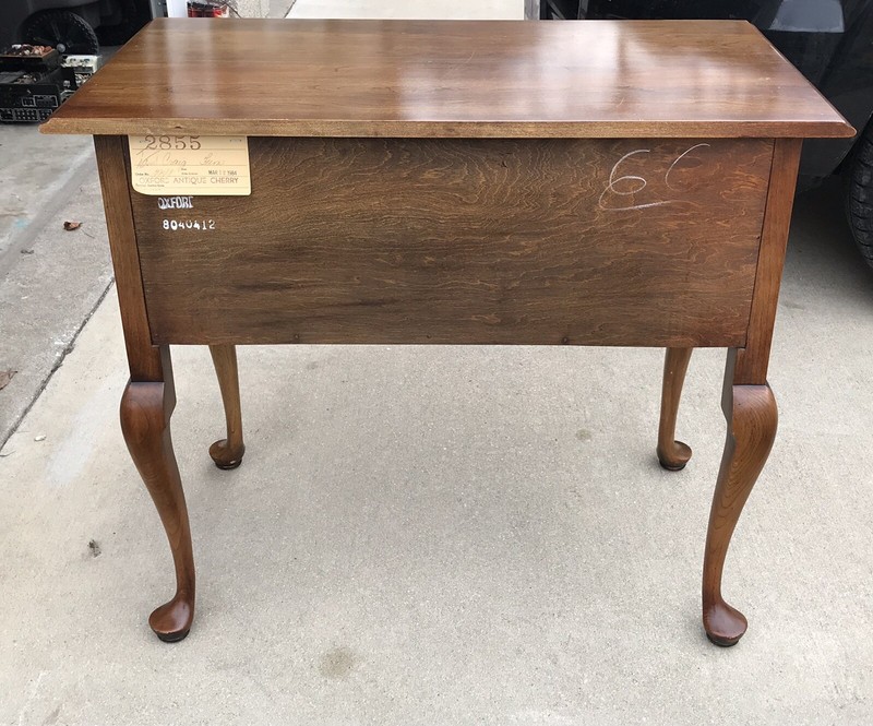 1980'S STATTON PRIVATE COLLECTION OXFORD ANTIQUE CHERRY 4 DRAWER TABLE gallery