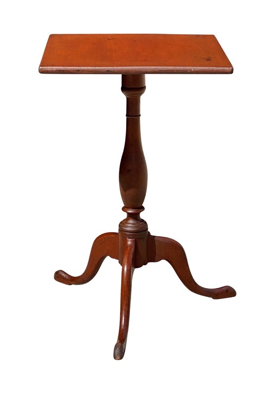 Antique Queen Anne Cherry Candlestand / End Table gallery