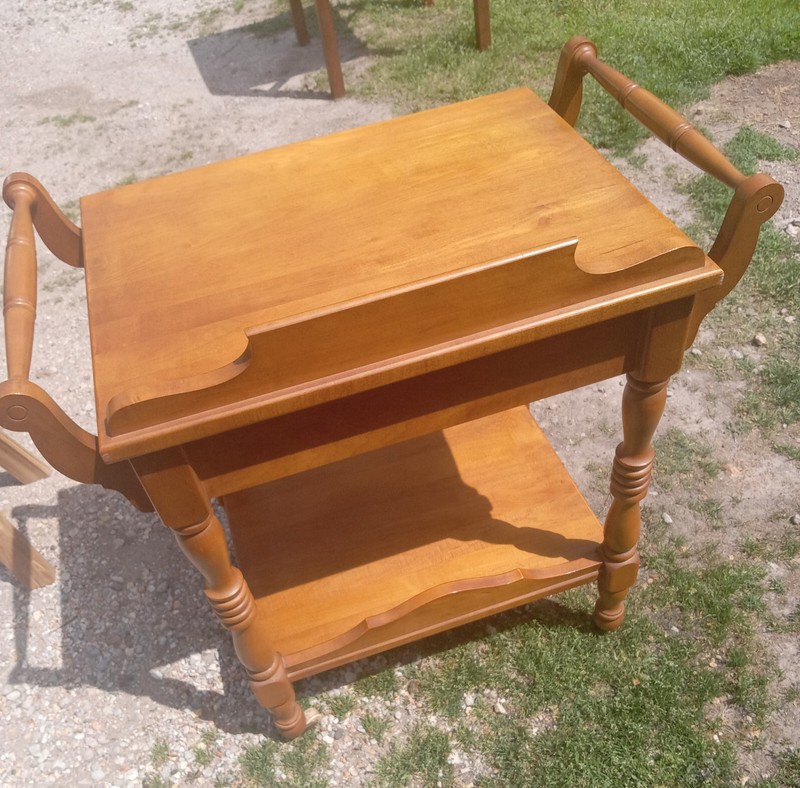 Mid Century Maple Entry Table / Washstand / Cart by Columbia (ENT59) gallery