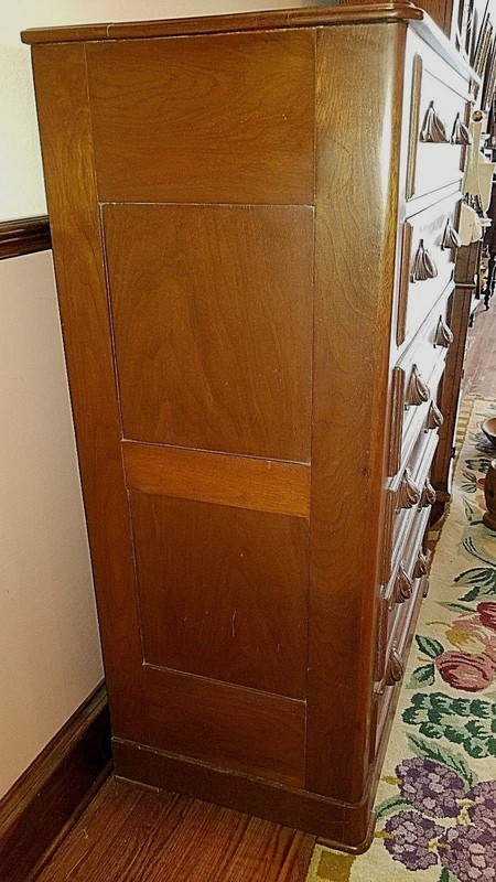 American Victorian Solid Walnut Lockside 6 Drawer Chest 1860-70's gallery