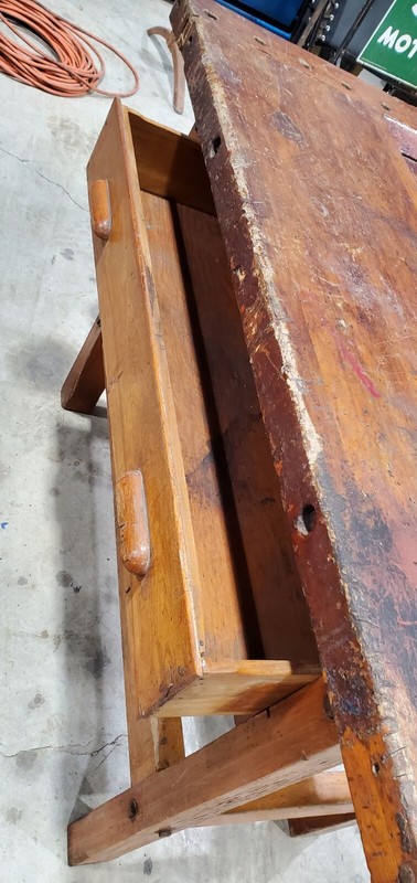 Vintage Antique Carpenter's Work Bench, Table or Kitchen Island gallery