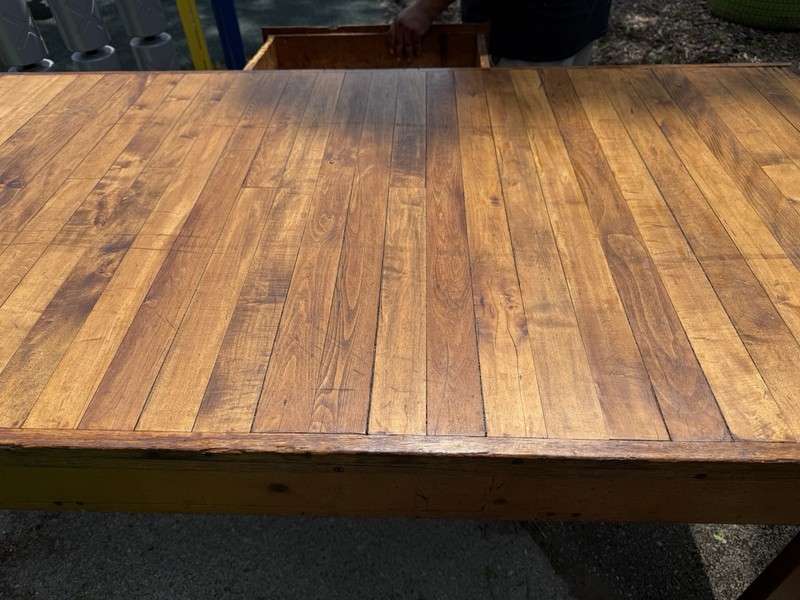 1900s Antique Kitchen Island /Industrial Shop Table Farm Table Dining Bakery Art gallery