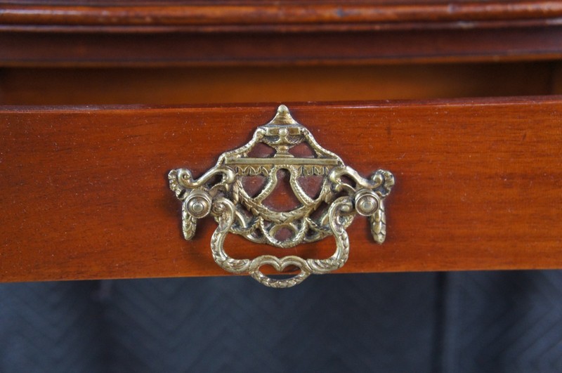 Antique George II Style Chippendale Mahogany Flip Top Claw Foot Card Game Table gallery
