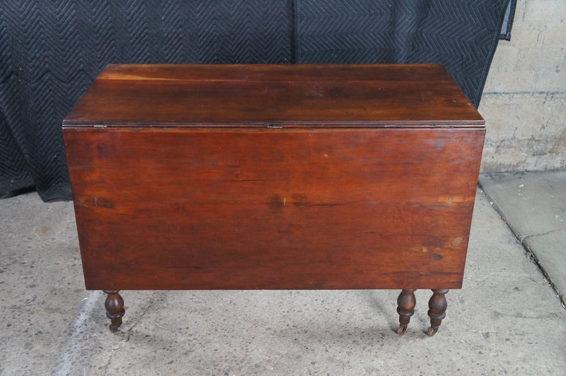 Antique Country Farmhouse Cherry Dropleaf Gateleg Dining Table Console gallery