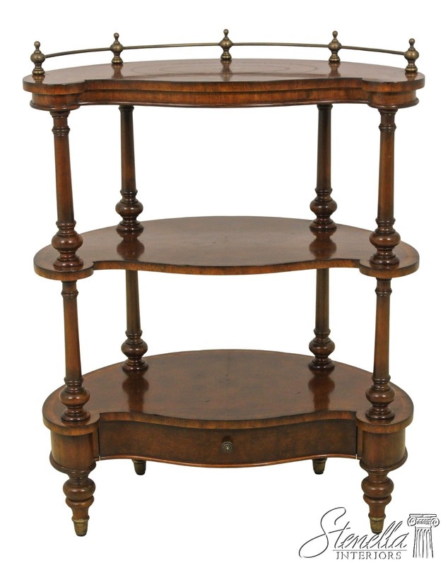 L58343: MAITLAND SMITH Mahogany Regency Style 3 Tier Table