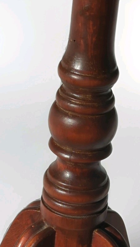 Vtg Side Table Spindle Two Tier Brass Claw Tip Legs Vtg Solid Wood Mid Century gallery