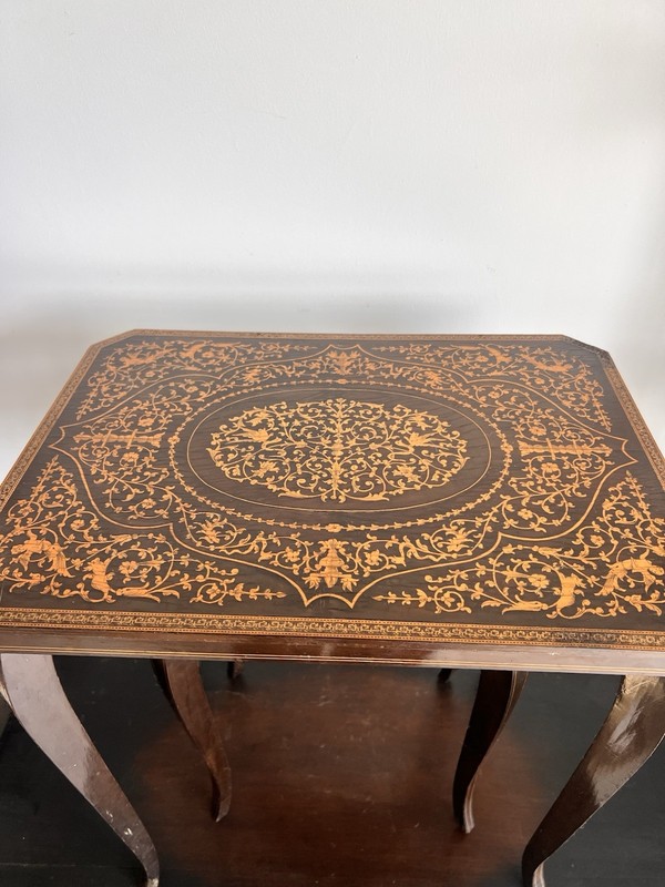 Vintage Italian Florentine Nesting Tables Set 2 Hollywood Regency Cherub gallery