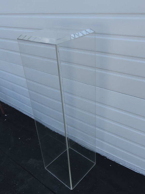 Lucite Tall Flower Statue Stand Pedestal Table 6419 gallery
