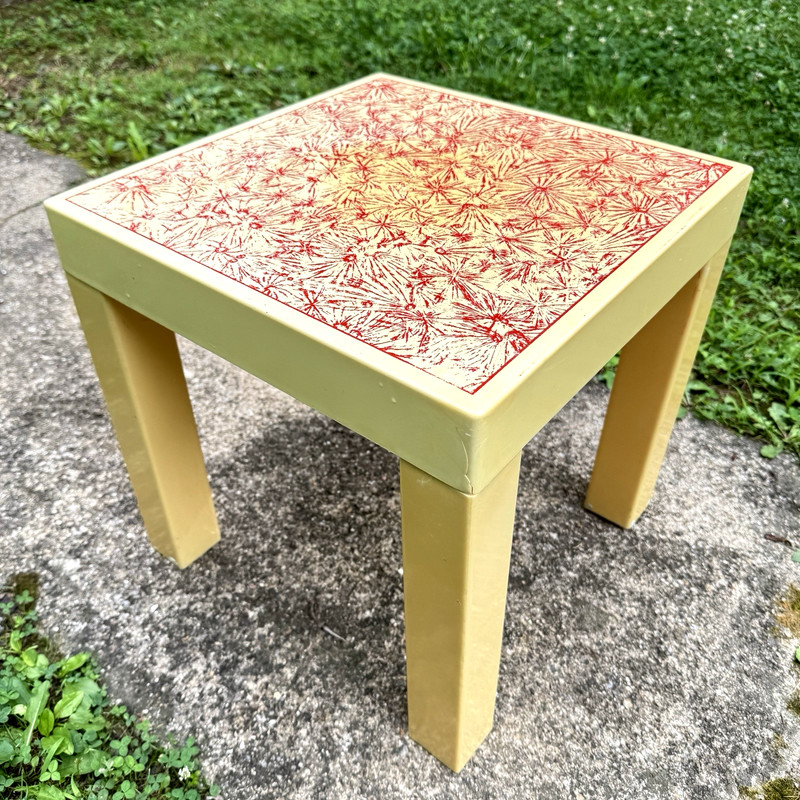 VTG 1970s Parsons Side Table Kartell Style Pop Art Syroco Plastic Black & White gallery