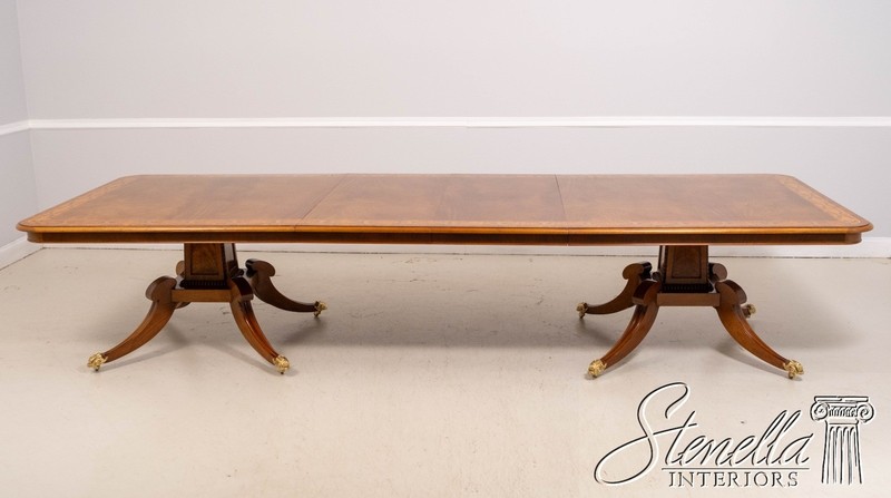 L65326: English Adams Paint Decorated Border Dining Room Table gallery